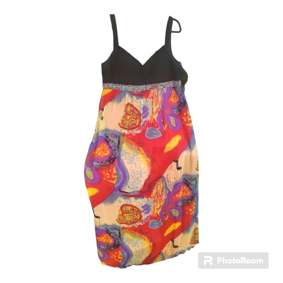 Reg $400 Faviana Sequin colorful Maxi  Dress. Size 18w - Picture 1 of 6